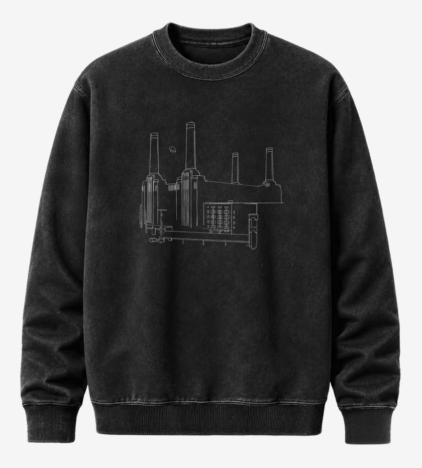 Poleron Polo Acid Wash Negro de Minimal Animals