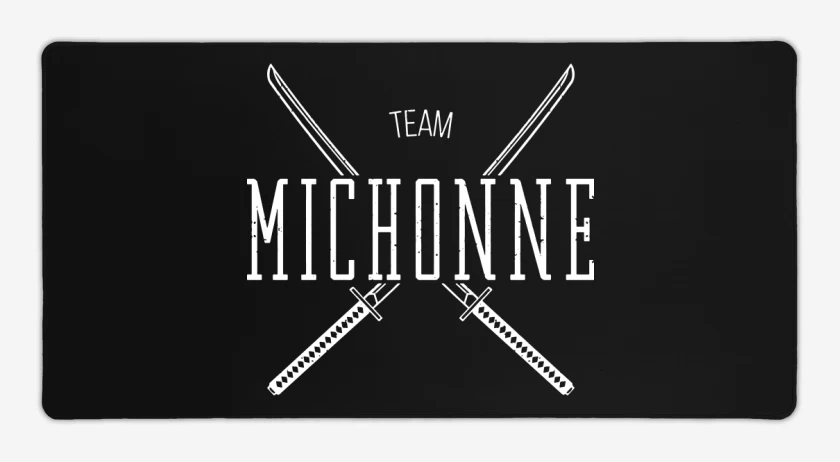Mouse pad Gamer Negro de Team Michonne