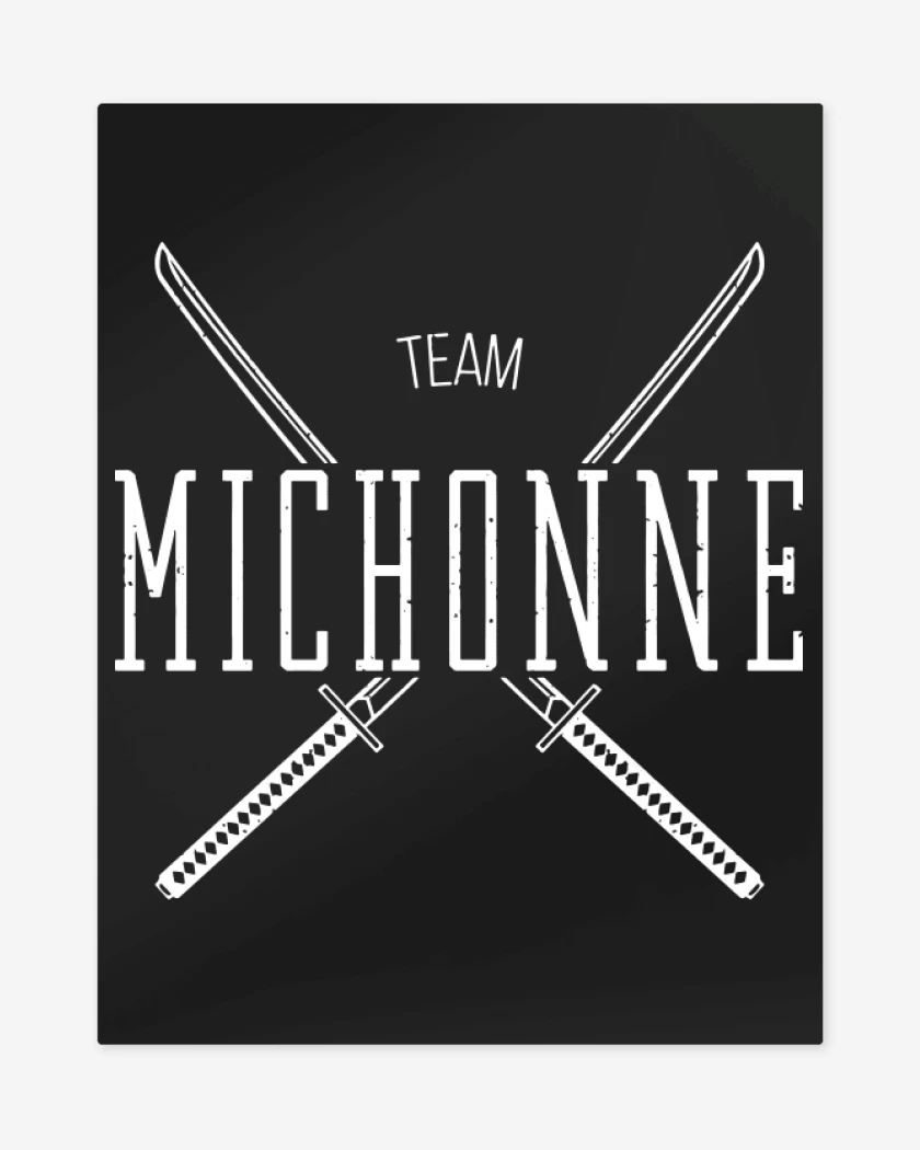 Print metalico Negro de Team Michonne