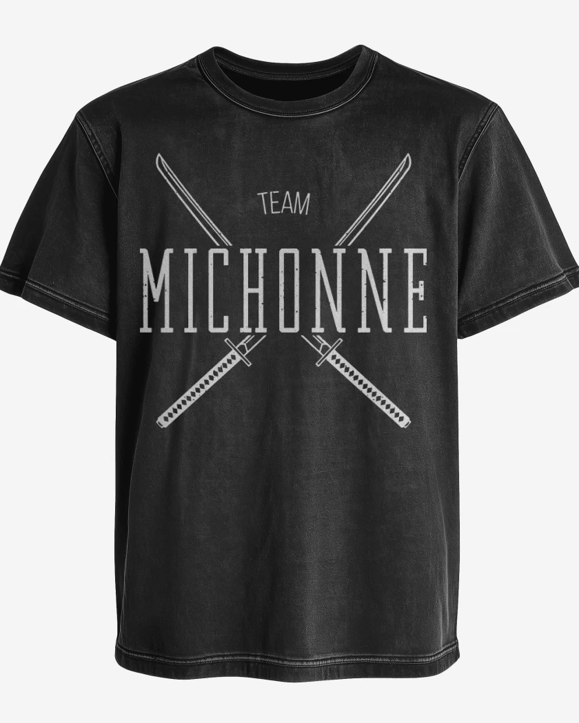 Polera desgastada Team Michonne