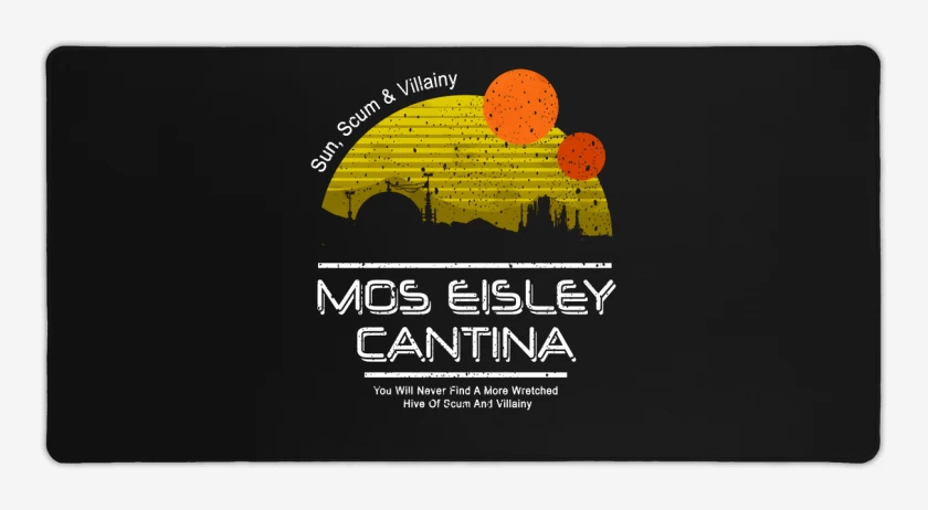 Mouse pad Gamer Negro de Mos Eisley Cantina