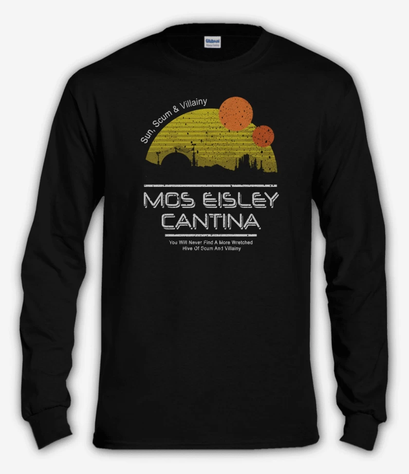 Polera manga larga Negro de Mos Eisley Cantina