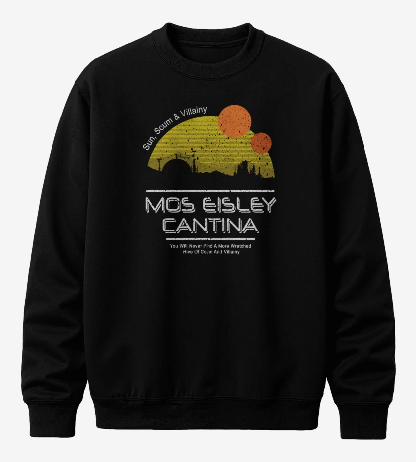 Poleron polo Negro de Mos Eisley Cantina