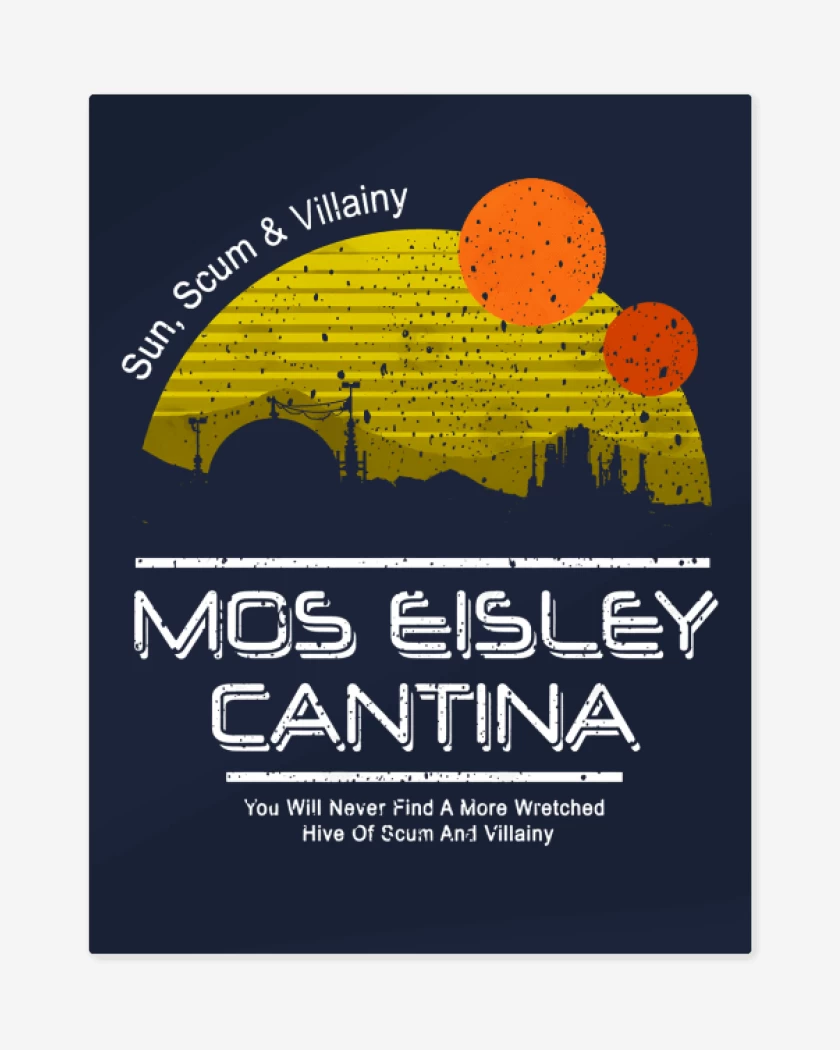 Print metalico Azul Marino de Mos Eisley Cantina