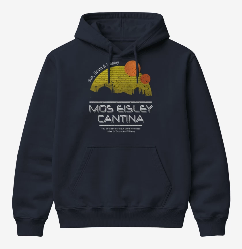 Poleron Canguro básico Azul Marino de Mos Eisley Cantina