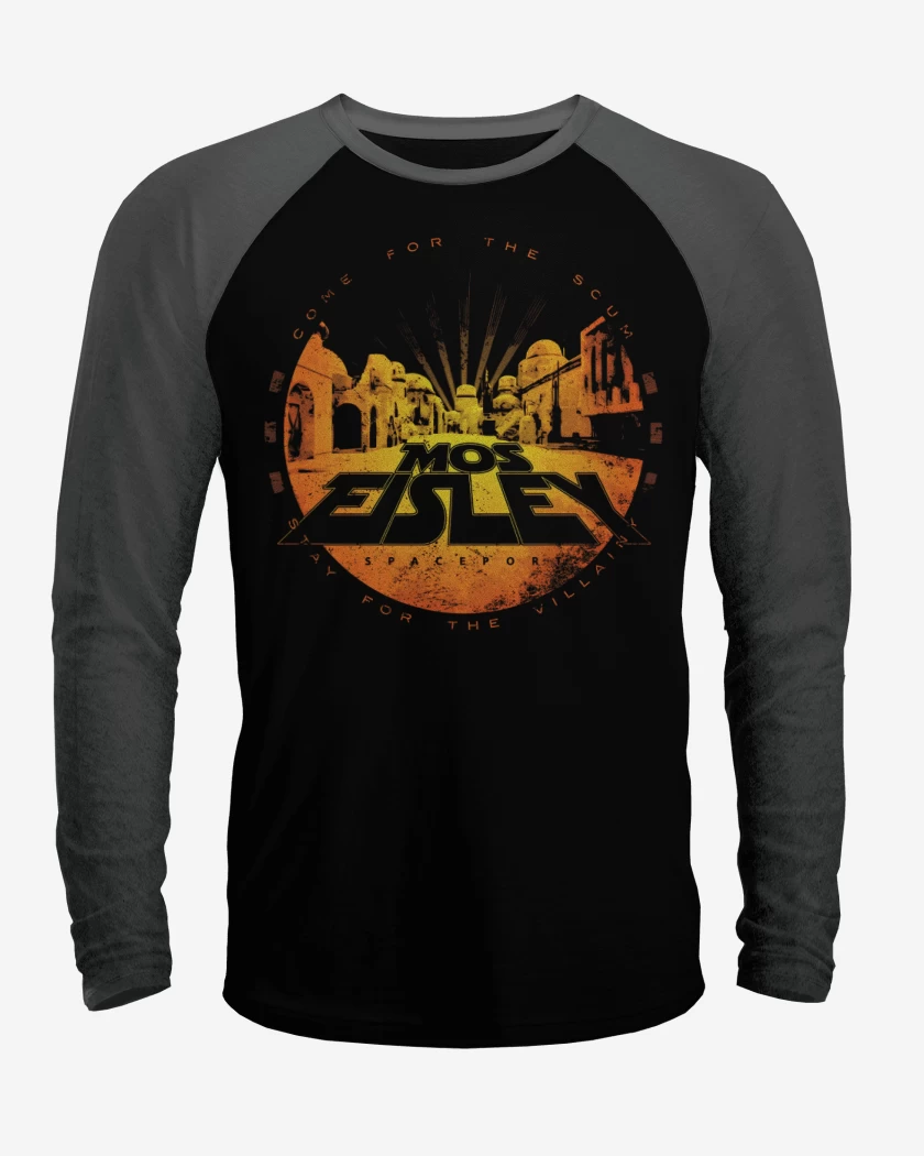 Polera Raglan Negro / Negro Heather de Mos Eisley