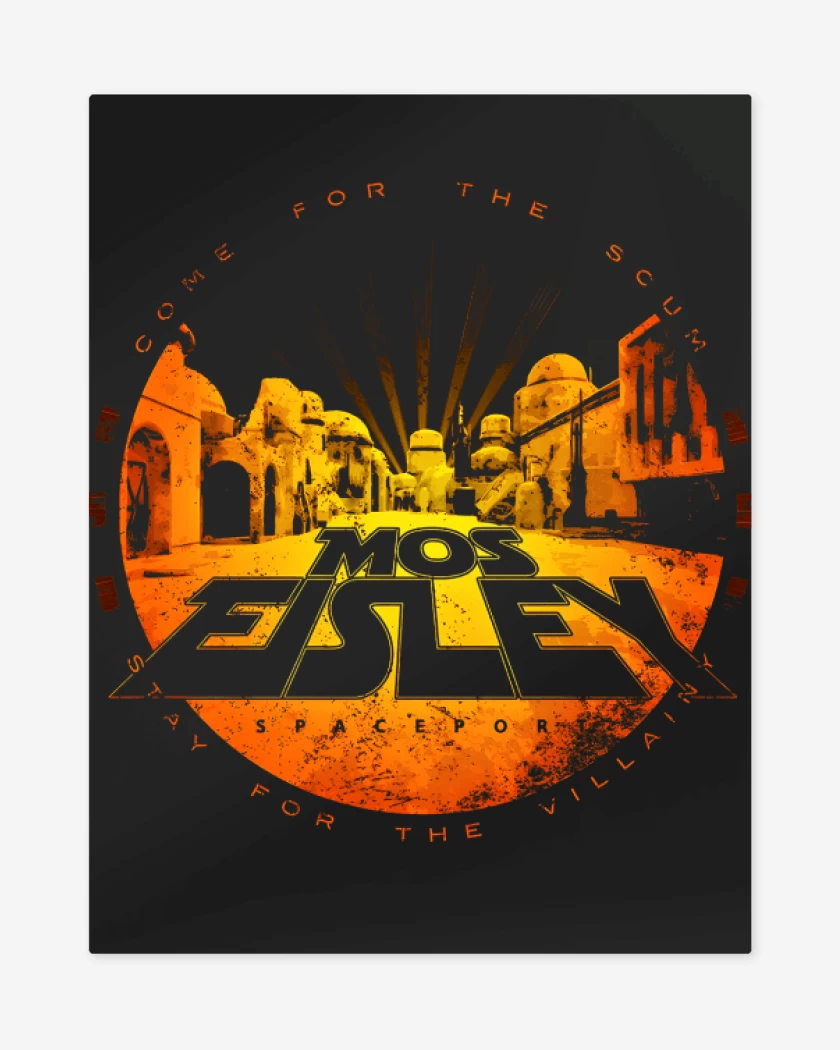 Print metalico Negro de Mos Eisley