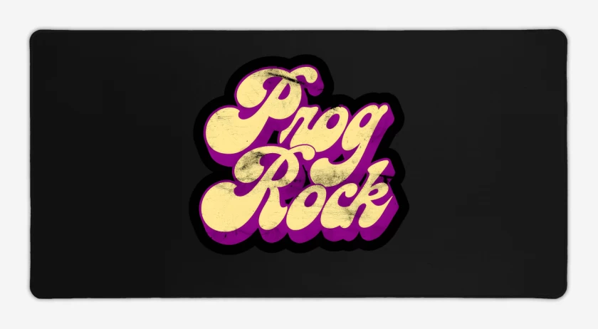 Mouse pad Gamer Negro de Prog Rock