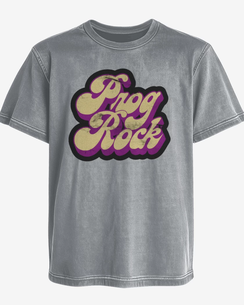 Polera desgastada Gris Melange de Prog Rock