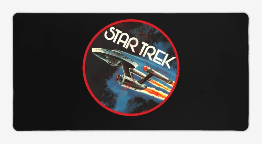 Mouse pad Gamer Negro de Star trek enterprise