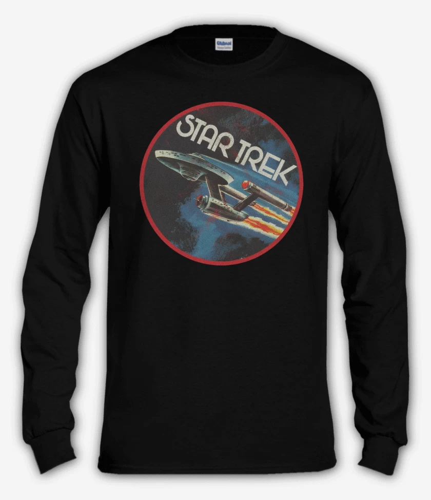 Polera manga larga Negro de Star trek enterprise