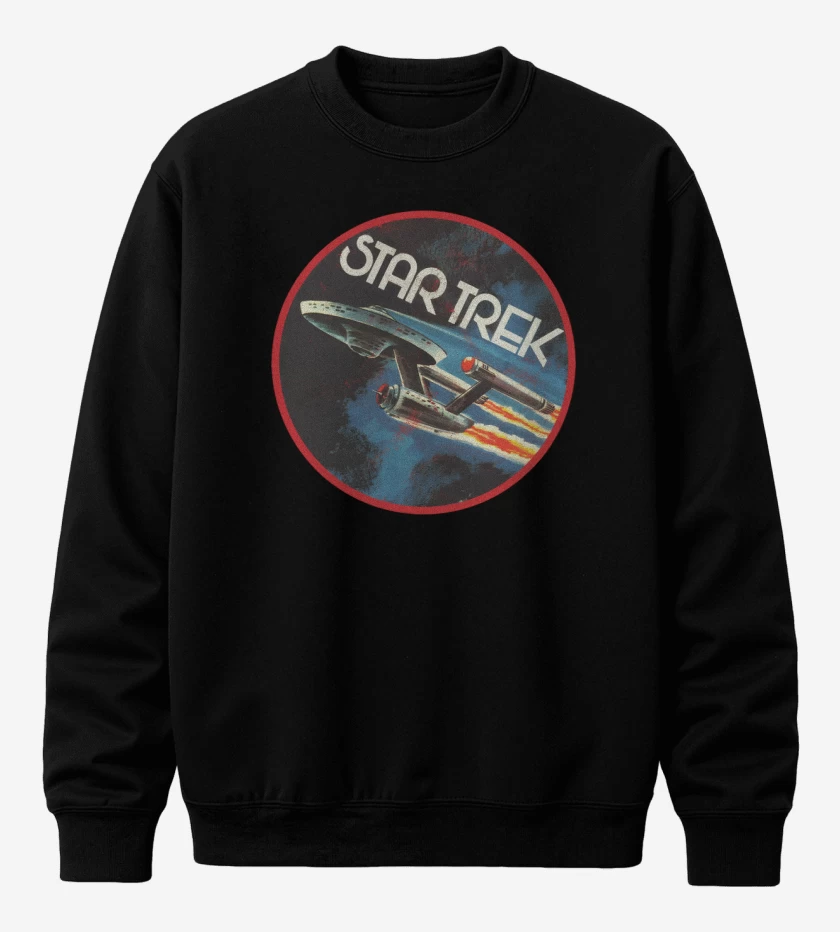 Poleron polo Negro de Star trek enterprise