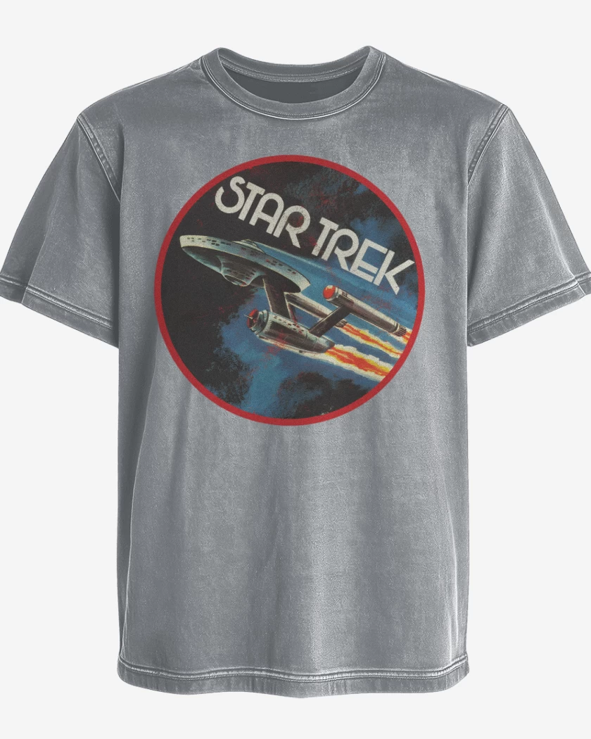 Polera desgastada Gris Melange de Star trek enterprise