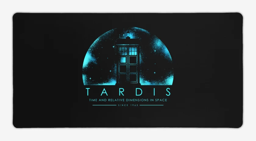 Mouse pad Gamer Negro de TARDIS