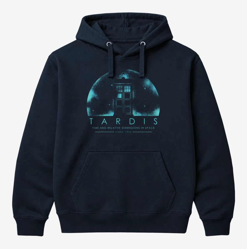 Polerón Canguro Azul Marino de TARDIS