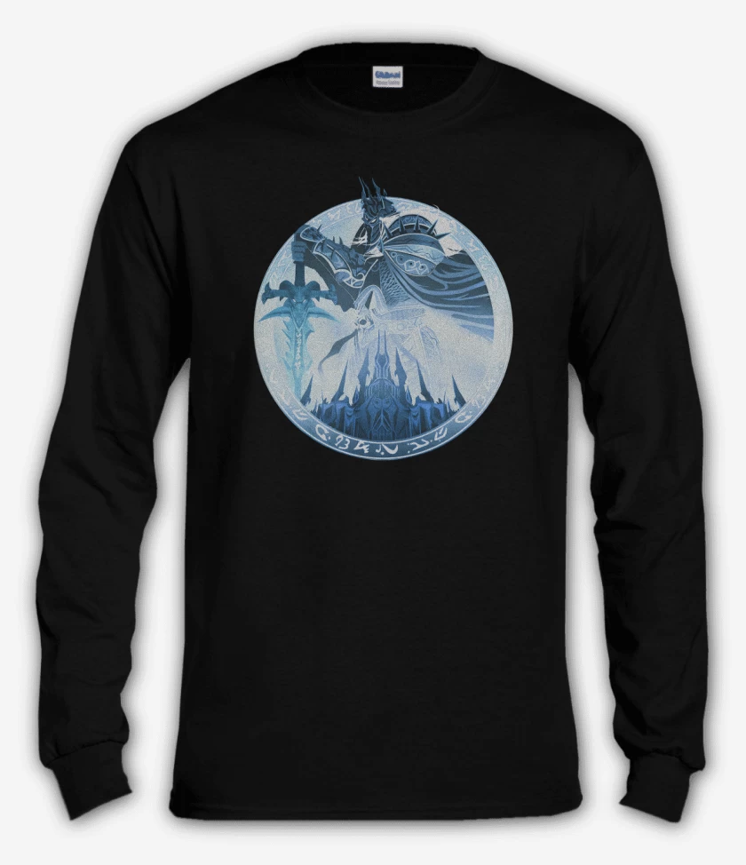 Polera manga larga Negro de Arthas Rey Lich
