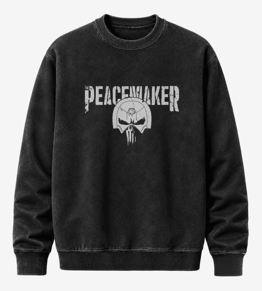 Poleron Polo Acid Wash Negro de The Punish(mak)er