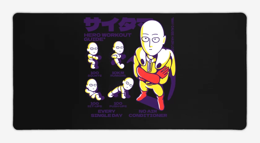 Mouse pad Gamer Guía de Entrenamiento de Saitama