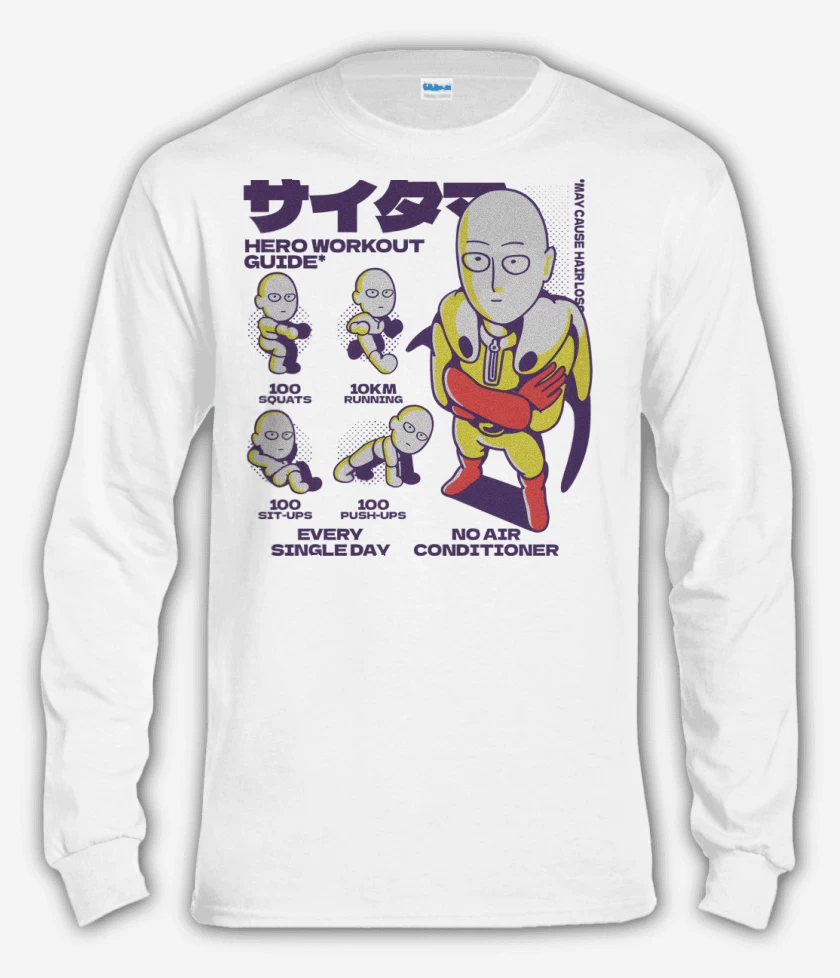 Polera manga larga Guía de Entrenamiento de Saitama