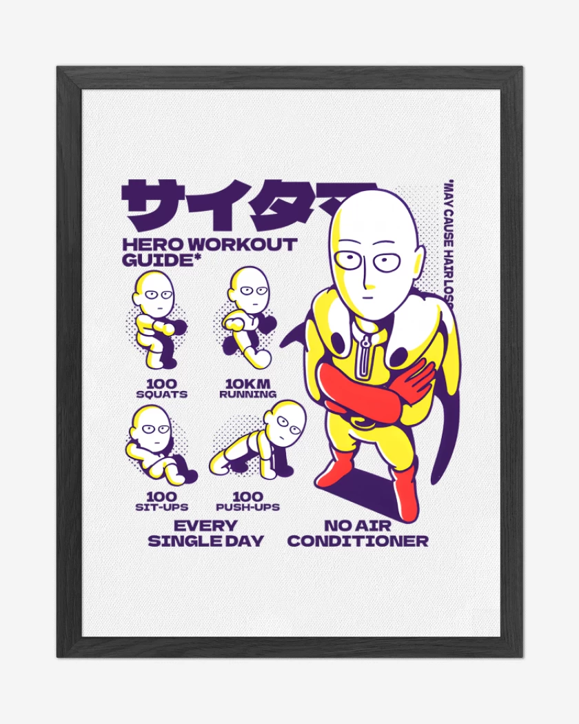 Cuadro decorativo Guía de Entrenamiento de Saitama