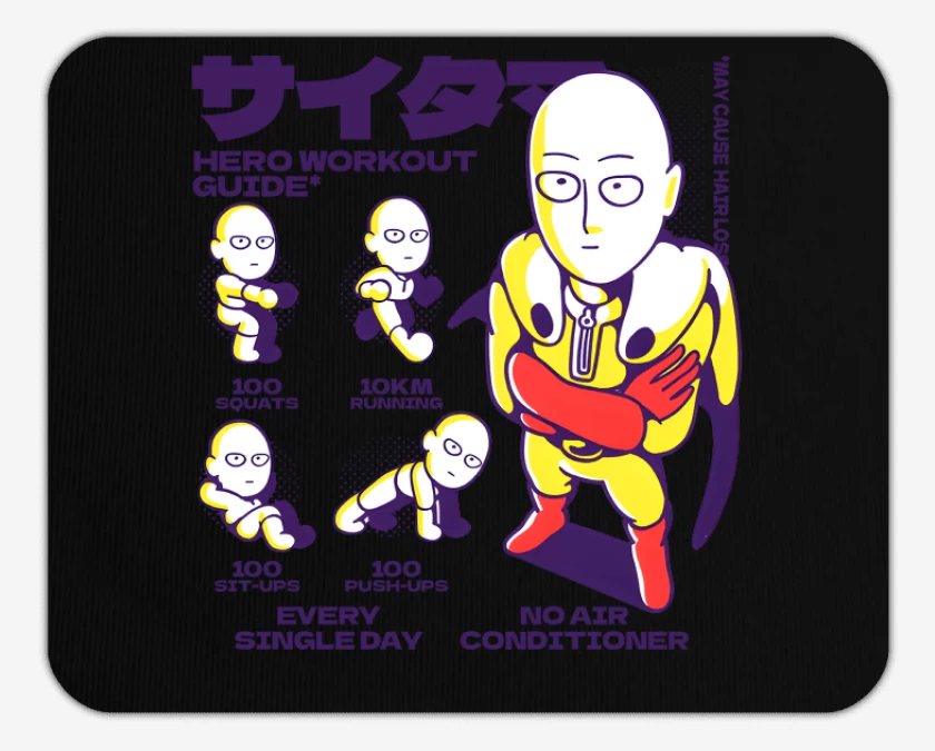 Mousepad Guía de Entrenamiento de Saitama