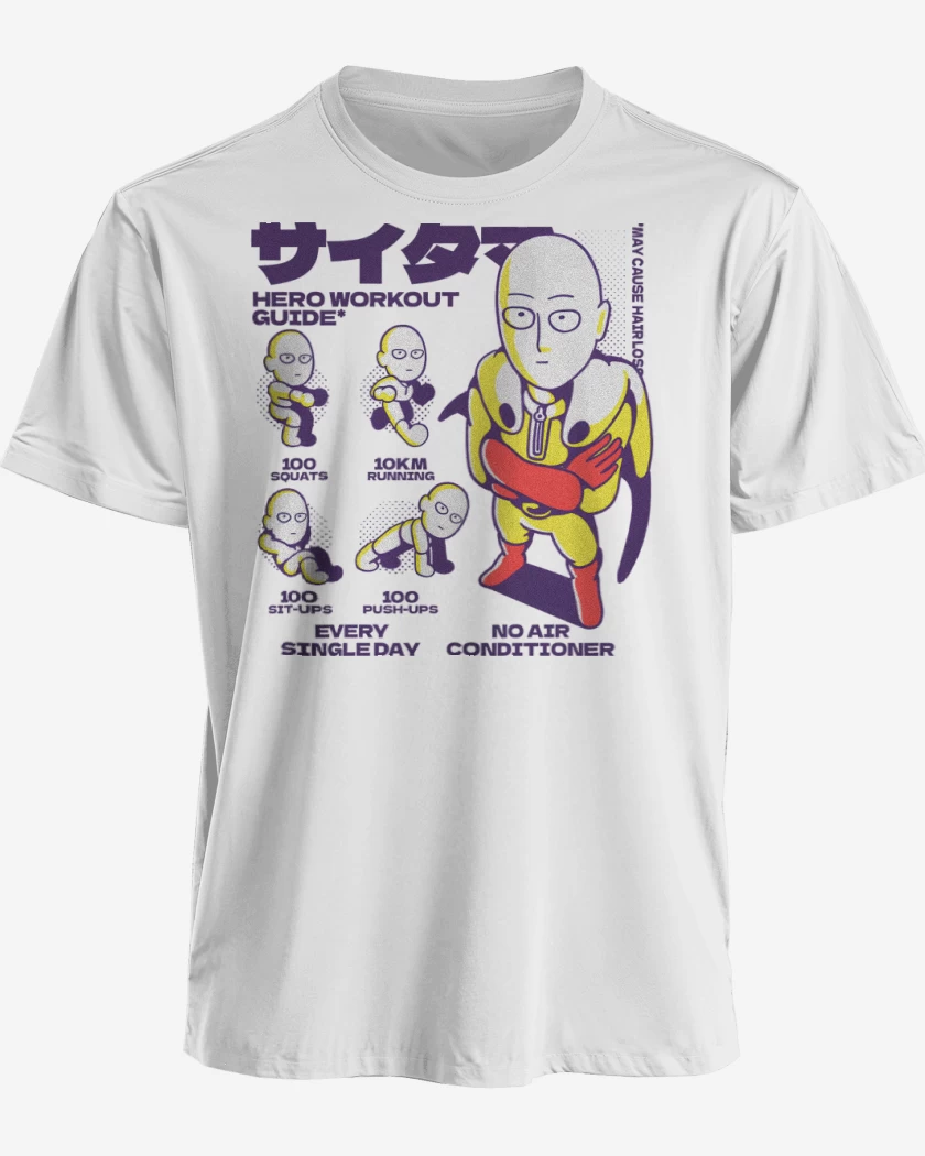 Polera premium Guía de Entrenamiento de Saitama