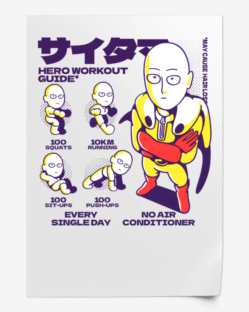 Print Guía de Entrenamiento de Saitama