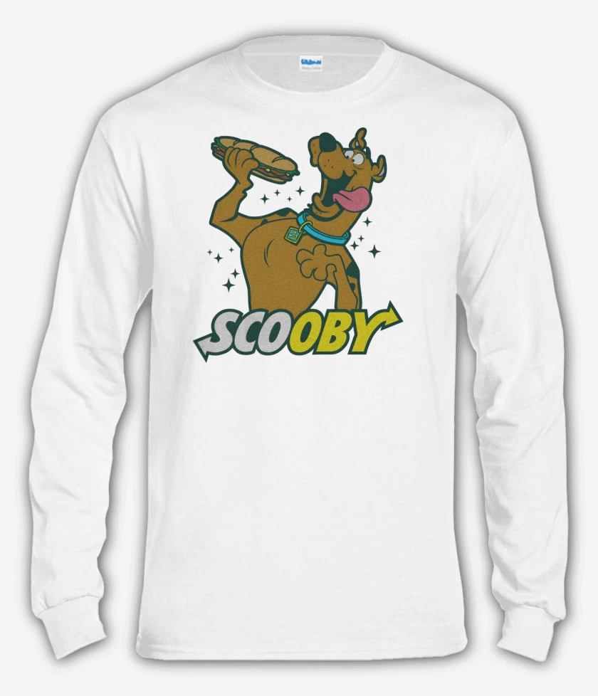 Polera manga larga Blanco de Scooby