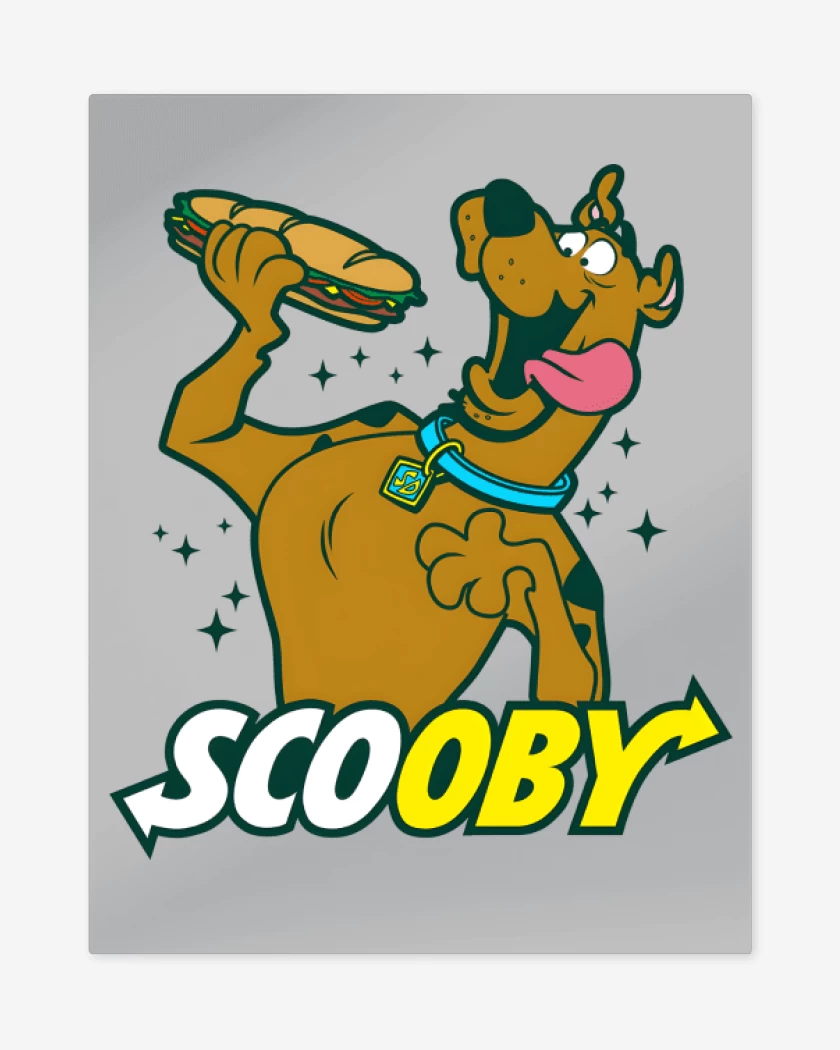 Print metalico Gris Melange de Scooby