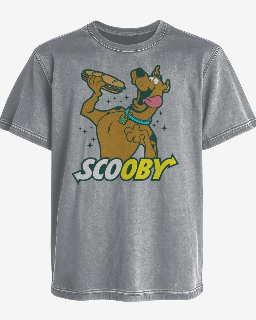 Polera desgastada Gris Melange de Scooby