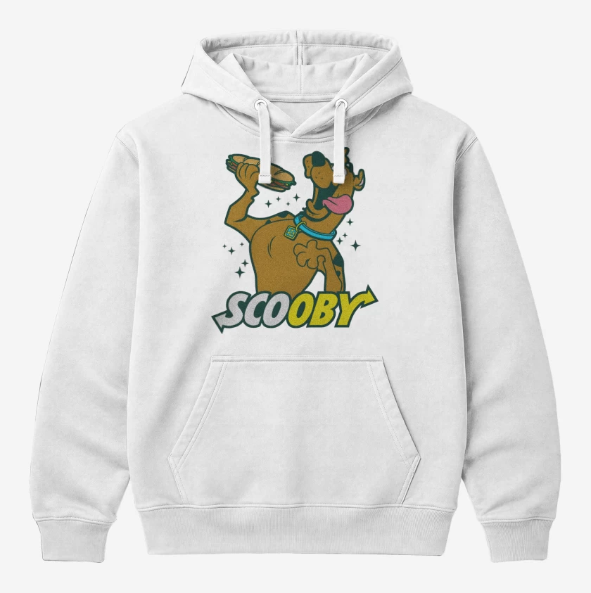 Polerón Canguro Blanco de Scooby