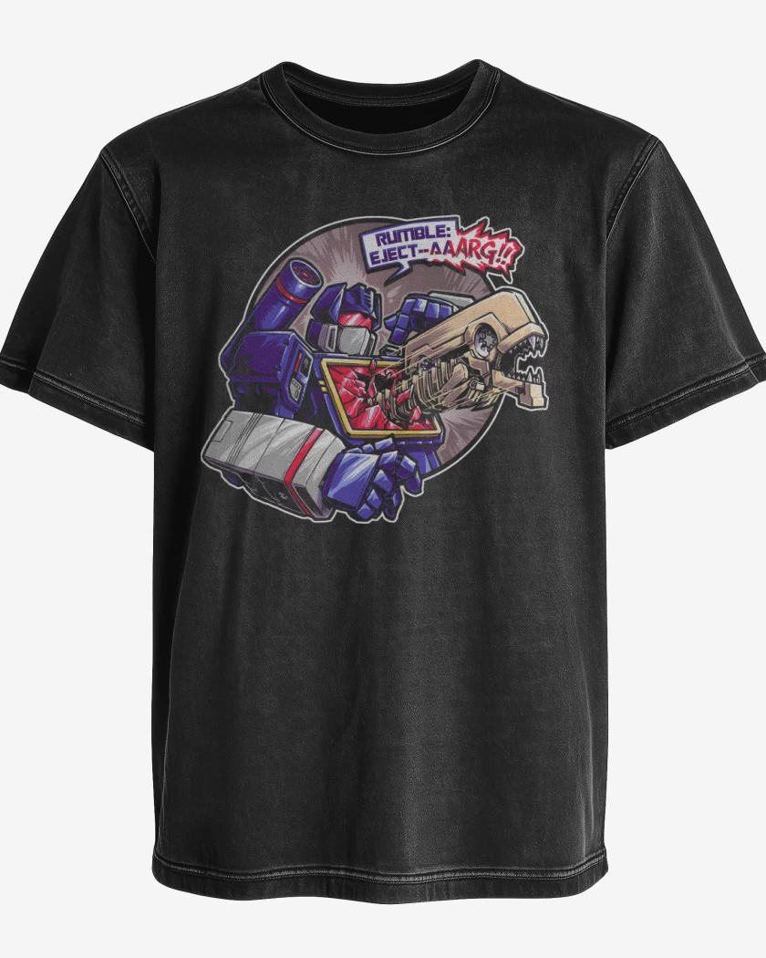 Polera desgastada Negro de Xenowave
