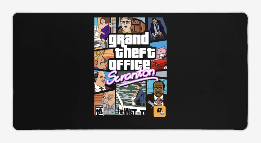 Mouse pad Gamer Negro de GTOffice Scranton