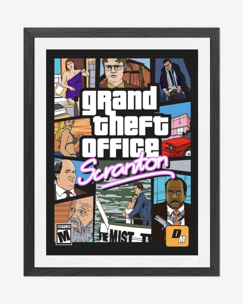 Cuadro decorativo Negro de GTOffice Scranton