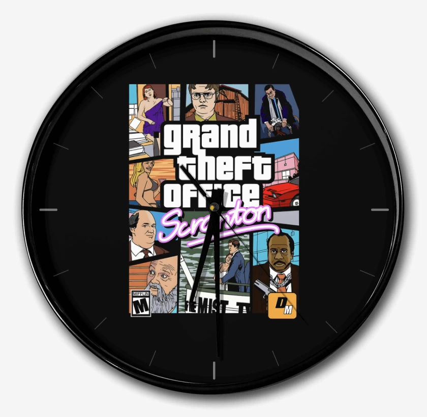 Reloj Negro de GTOffice Scranton