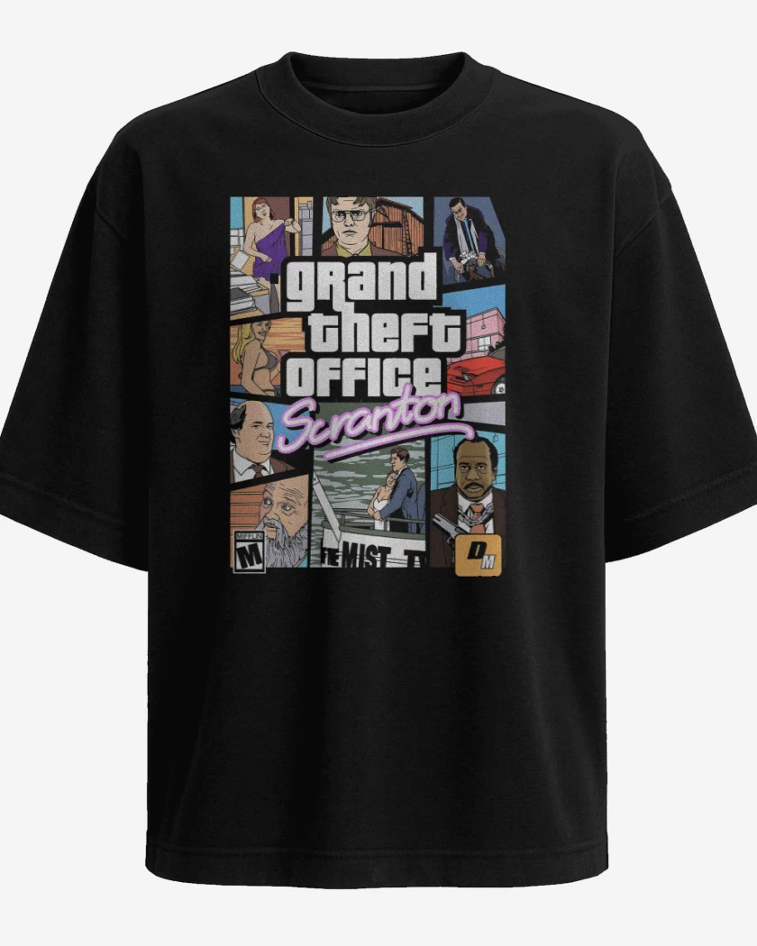 Polera Oversize Negro de GTOffice Scranton