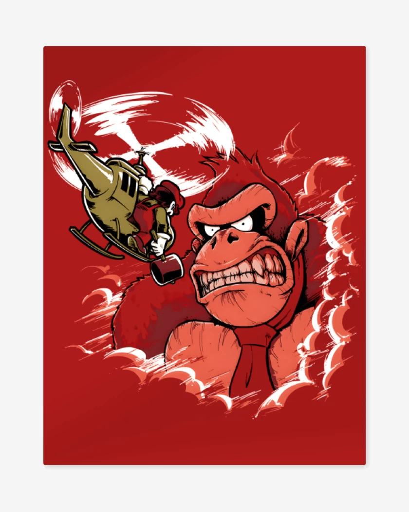 Print metalico Rojo de Donking Kong