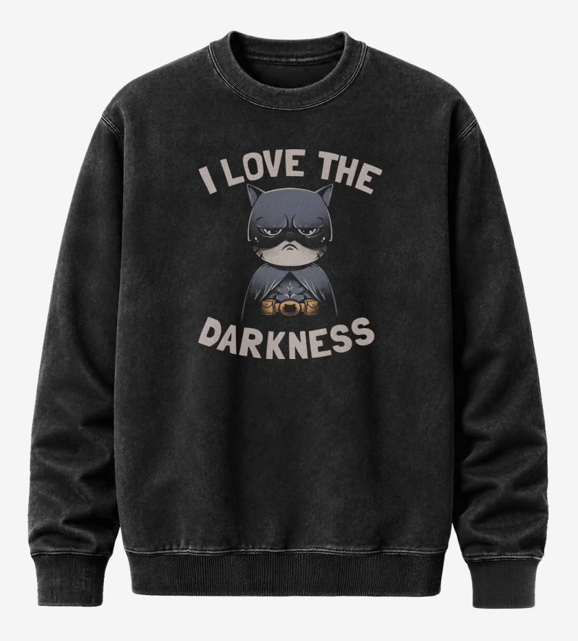 Poleron Polo Acid Wash Negro de I Love Darkness