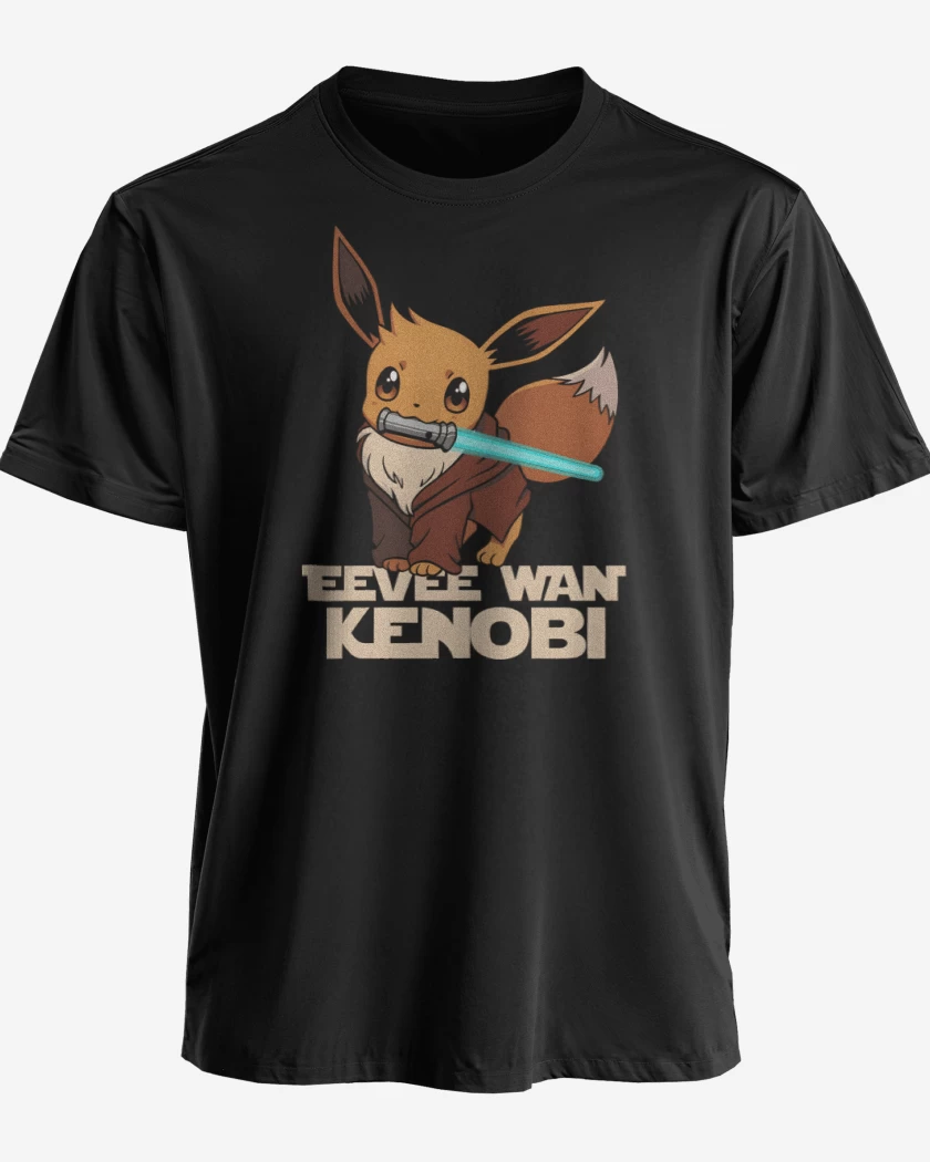 Polera premium Negro de Eevee Wan Kenobi