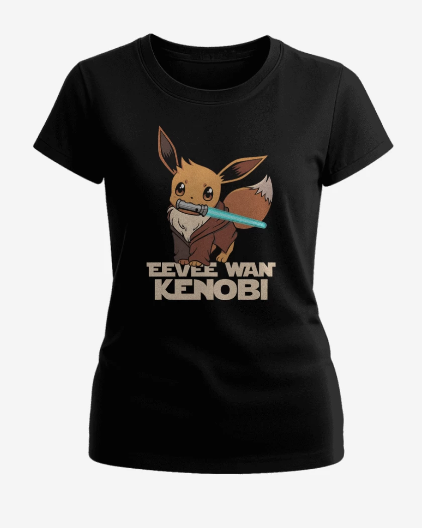 Polera de Mujer Negro de Eevee Wan Kenobi