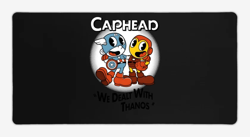 Mouse pad Gamer Negro de Caphead