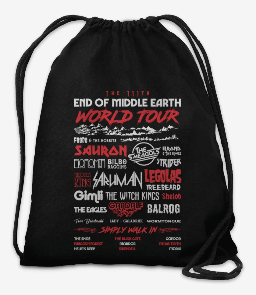 Mochila Negro de The End of Middle Earth World Tour