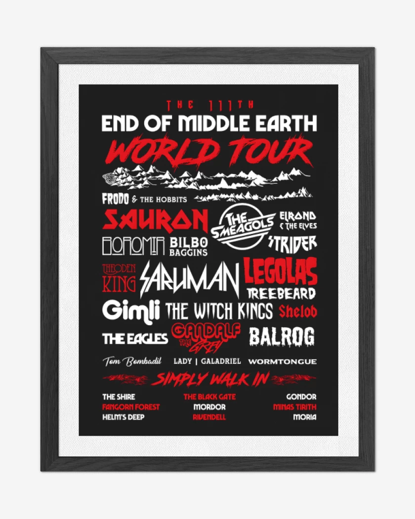 Cuadro decorativo The End of Middle Earth World Tour
