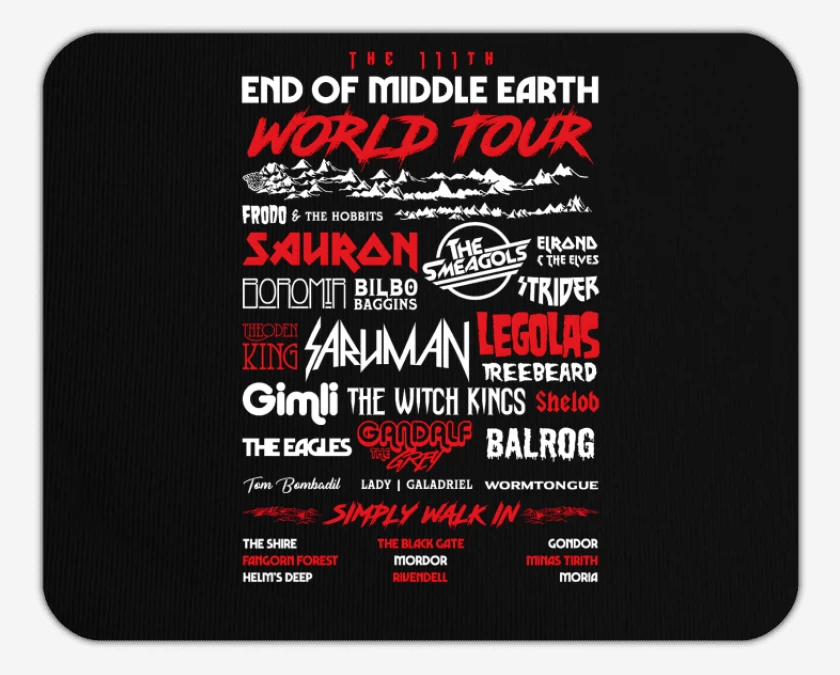 Mousepad The End of Middle Earth World Tour