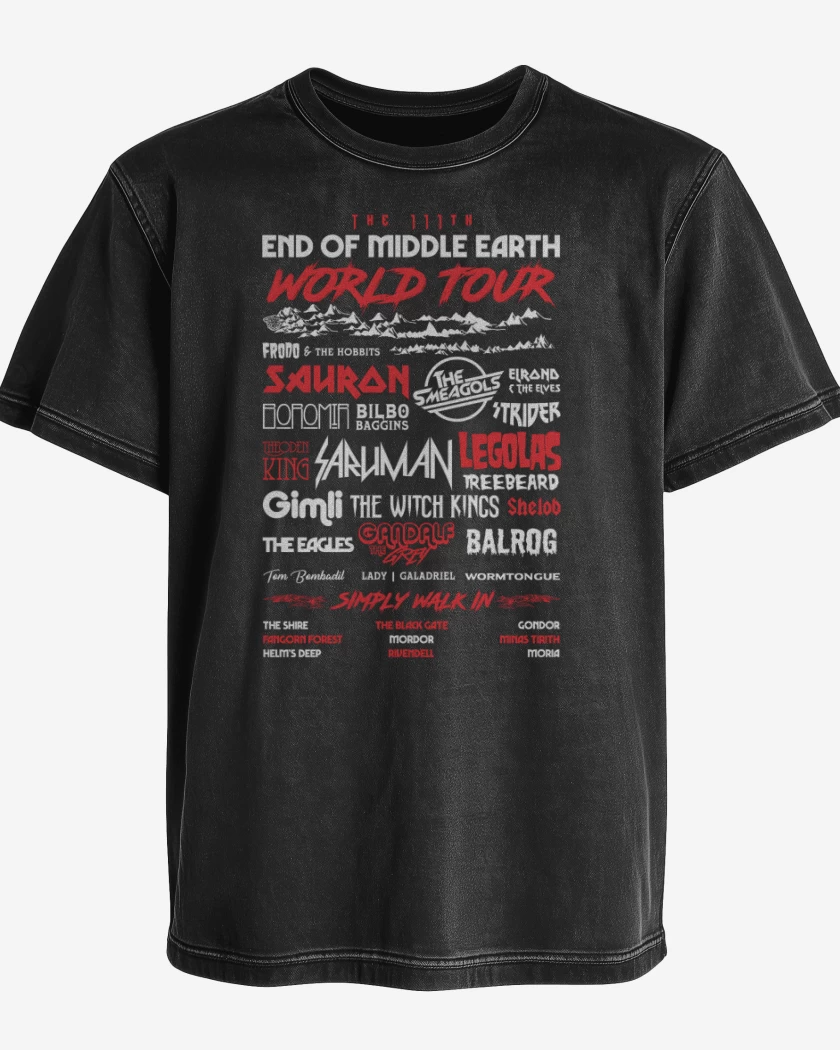 Polera desgastada The End of Middle Earth World Tour