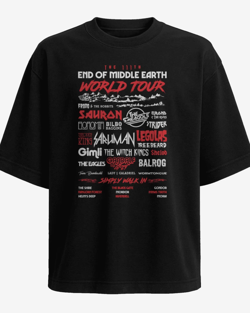Polera Oversize The End of Middle Earth World Tour