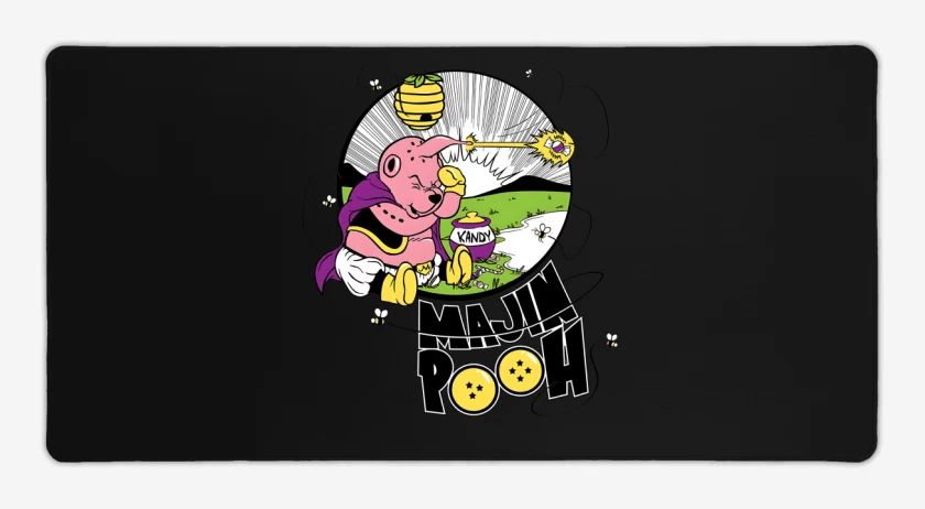 Mouse pad Gamer Negro de Majin Pooh