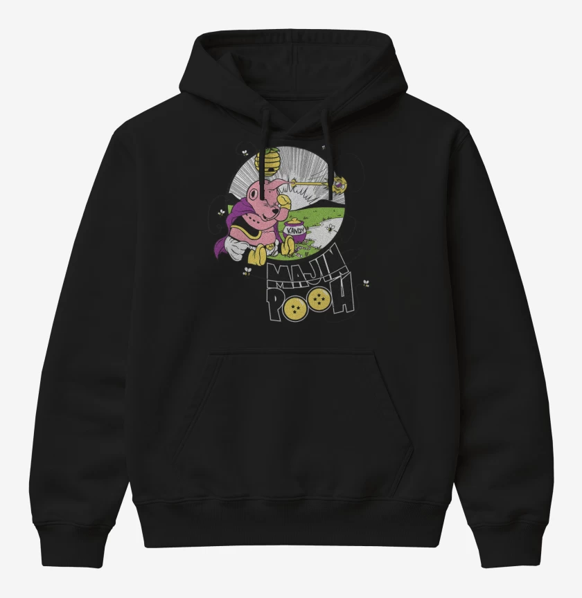 Poleron Canguro básico Negro de Majin Pooh