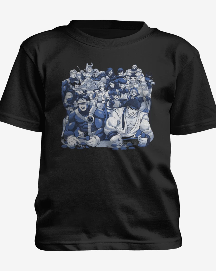 Polera de niño Negro de X-Men vs Street Fighter