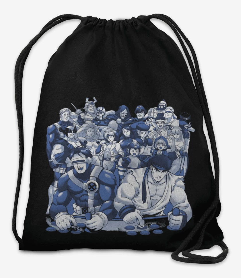 Mochila Negro de X-Men vs Street Fighter